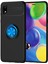 Samsung Galaxy A01 Core Kılıf Yüzüklü Silikon Range - Siyah-Mavi 1