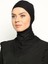 Boyunluklu Hijab Bone - Siyah - Ecardin 1