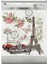 Bulaşık Makinesi Sticker Kaplama Beyaz Eşya Kaplama Vintage Paris Çizim 1