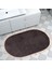 Alanur Home Alanur Rex Puffy Pelüş Oval Banyo Halısı Antrasit 1