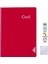 A4 Defter 60 Yaprak Kareli Spiralli Pp. Kapak Cool Kırmızı 2