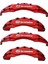 Nokta Citroen C5 Uyumlu Fren Disk Kaliper Kapağı 4lü Set Yağ Hortumlu Kırmızı 1