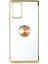 Samsung Galaxy Note 20 Kılıf Ring Laser Series Yüzük Standlı Soft Case Gold 1