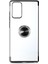 Samsung Galaxy Note 20 Kılıf Ring Laser Series Yüzük Standlı Soft Case Siyah 1