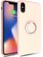 Apple iPhone x Kılıf Magnet Yüzük Standlı Yumuşak ve Pürüzsüz Açık Pembe 1