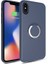 Apple iPhone x Kılıf Magnet Yüzük Standlı Yumuşak ve Pürüzsüz Lacivert 1