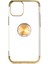 Apple iPhone 12 Mini Kılıf Ring Laser Series Yüzük Standlı Soft Case Gold 1