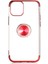 Apple iPhone 12 Mini Kılıf Ring Laser Series Yüzük Standlı Soft Case Kırmızı 1