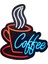 Coffe Yazılı Görsel Tabela 3D LED Neon Işıklı Kutu Harf Tabela Pleksiglass 1
