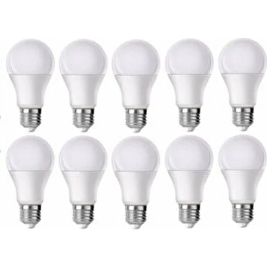 Noas LED - 9W - Beyaz - E27 - 10LU - Tasarruflu LED Ampul 9W