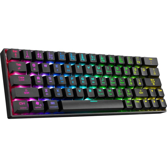 Rampage KB-RX63 B-ATOM Siyah Bluetooth RGB Backlight Blue Fiyatı