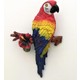 Bimbambom Renkli Papağan Duvar Süsü, Dalda Duran Dekoratif Papağan
