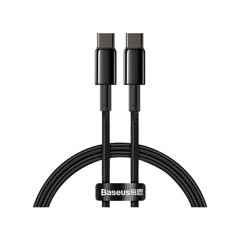 Baseus Tungsten Gold PD100W Şarj Kablosu USB C To USB C Kablo 1 Metre Catwj-01