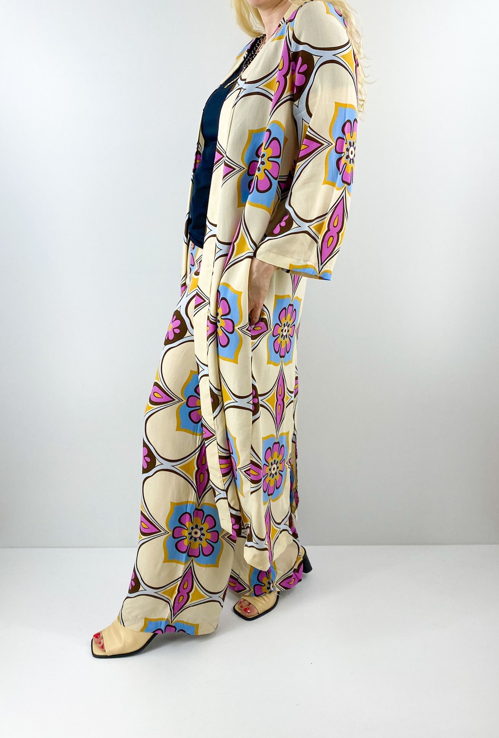 Modaonna Pamuklu Kimono Pantolon Takım görsel 4