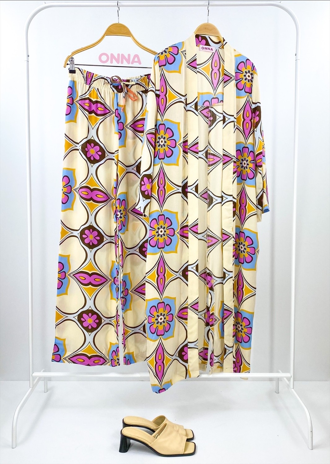 Modaonna Pamuklu Kimono Pantolon Takım görsel 5