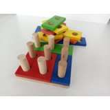 Doktoys Kare Blok Puzzle Renkli