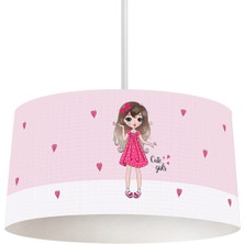 Talia Home Kalpli Pembe Çocuk ve Bebek Odası Sarkıt Avize TLAV-013