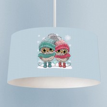 Talia Home Baykuş Desenli Çocuk Odası Sarkıt Avize