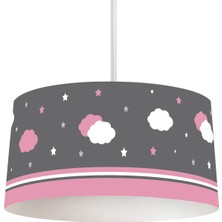 Talia Home Pembe Bulutlar Desen Çocuk Odası Sarkıt Avize TLAV-156