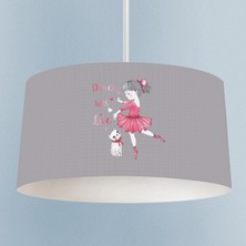 Talia Home Balerin Kız ve Kedi Desenli Çocuk Odası Sarkıt Avize