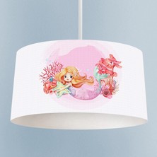 Talia Home Deniz Kızı Baskılı Çocuk Odası Sarkıt Avize