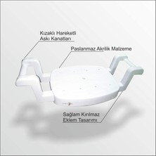 M3 Decorium Küvet Için En Sağlam Kırılmaz Paslanmaz Küflenmez Banyo Oturağı Taburesi Iskemlesi Sehpası