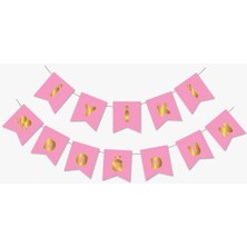 My Paper Craft Pembe Gold Yaldızlı Banner