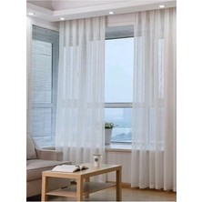 Evdepo Home Grek Tül Perde Petek Zemin 1/2 Seyrek Pile - Ekru 100 x 200 cm