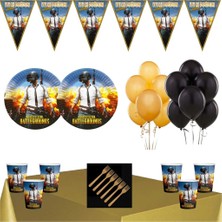 Parti Furyası Pubg Temalı  Doğum Günü Parti Seti Ekonomik Süsler 8 Kişilik