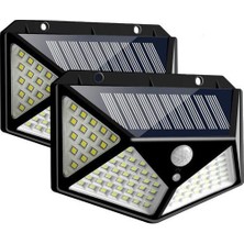 Aeb Güneş Enerjili Hareket Sensörlü IP65 Suya Dayanıklı 100 LED Lamba