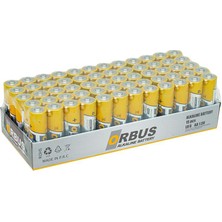 Orbus KLRORB-LR06-4B 1.5V Aa 60 Adet 4'lü Paket Alkalin Kalem Pil