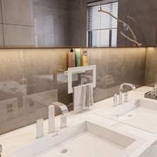Lamizon Banyo Havlusu El Yüz Havlusu Banyo Havlu Askısı Raf 27CM