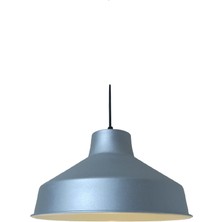 Rys Tasarım Rys Retro Metal Dekoratif Rustik Kafe Mutfak Aydınlatma Gri Tekli Sarkıt Avize Çap:30 cm