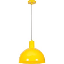 Rys Tasarım Rys Retro Metal Sarı Dekoratif Kafe Mutfak Sarkıt Avize Çap.30 cm