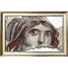 Niva Goblen Sanatsal Seri-5 Dokuma Goblen Tablo-Zeugma Mozaik Çingene Kızı