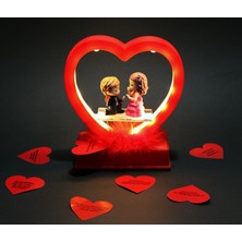 Fartunhediye Kırmızı Kalpli Müzik Kutusu ve 365 Sevgi Sözleri