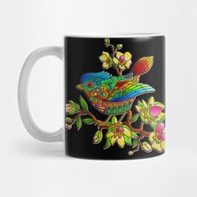 Pixxa Cute Mandala Bird Kupa Bardak