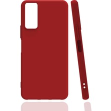 Smcase Vivo Y20 Kılıf Korumalı Premier Mat Silikon Kırmızı