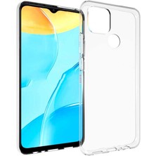 Smcase Oppo A15 Kılıf Süper Silikon+Nano Glass Renksiz