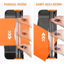 Trendfone Sürgülü Cetvelli Giyotin A4 Kağıt Kesme Makinesi
