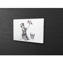 Tablo 360 Banksy- Superhero Kanvas Tablo