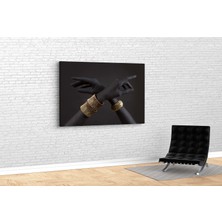 Tablo 360 Altın Takılı Kadın Kanvas Tablo