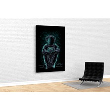 Tablo 360 Astronot Dinlenirken Kanvas Tablo
