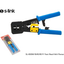 S-Link PENSE+100 Adet Yeni Nesil Cat6 Jak 8P8C/RJ-45, 6P4C/RJ11