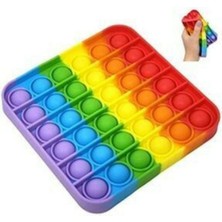 Vip Online  Pop It Push Bubble Fidget Popit Gökkuşağı Renkli Duyusal Stres Oyuncağı Kare Kare Pop It