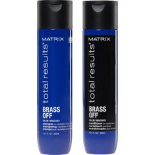 Matrix Brass Off Mavi Şampuan 300ml + Saç Bakım Kremi 300ml Bakım Seti