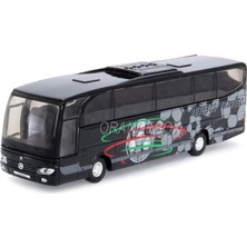 Welly 1:60 Ölçek Welly Mercedes Benz Travego Die-Cast Metal Otobüs Siyah