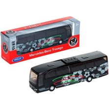 Welly 1:60 Ölçek Welly Mercedes Benz Travego Die-Cast Metal Otobüs Siyah