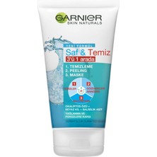 Garnier Saf & Temiz 3'ü 1 Arada Maske Yağlanma ve Pürüzlere Karşı Beyaz Kil+Silisilik Asit 150ML