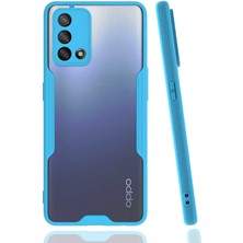 Case 4U Oppo A74 4G Kılıf Kamera Korumalı Ultra Ince Buzlu Mat Renkli Parfe Silikon Kapak Turkuaz